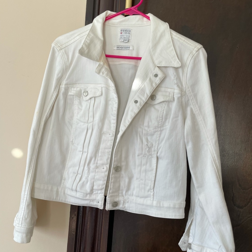 WHITE GUESS JEAN JACKET
